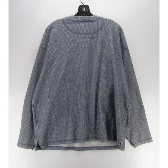 VINTAGE Fieldmaster Shirt XL Pullover Henley Striped Heavy Outdoor Work - Picture 6 of 10